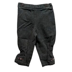Classic Pooh Vintage Girls Embroidered Pants Gray Size 12 Months